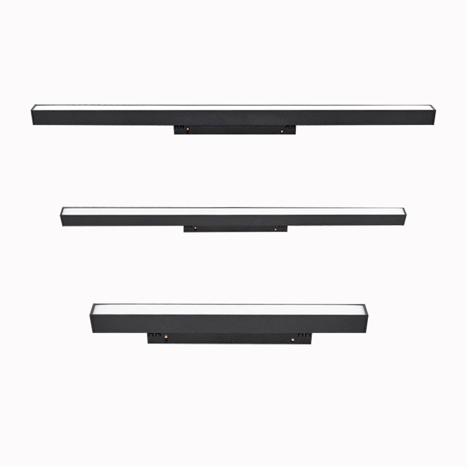 LED Main Lamp Intelligent Home Embedded Dark-mounted Light-mounted Living Room Lighting Embedded Black 48V Magnetic Track Lamp