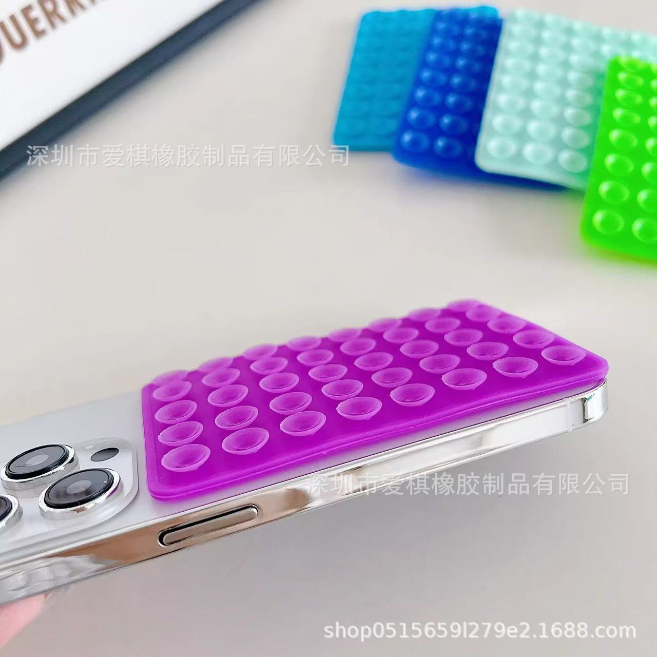 Cross-border new environmentally friendly silicone double-sided suction cup 40 cell phone stickers square suction cup self-adhesive non-slip hot explosions