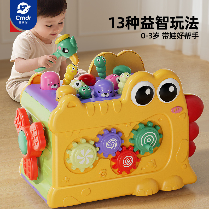 Детская интерактивная многогранная игрушка Ударь Кротика, музыкальная игрушка для обучения с пианино