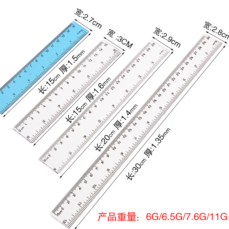 Прозрачная линейка 30/20/15 см измерительный инструмент для студентов оптовая продукция