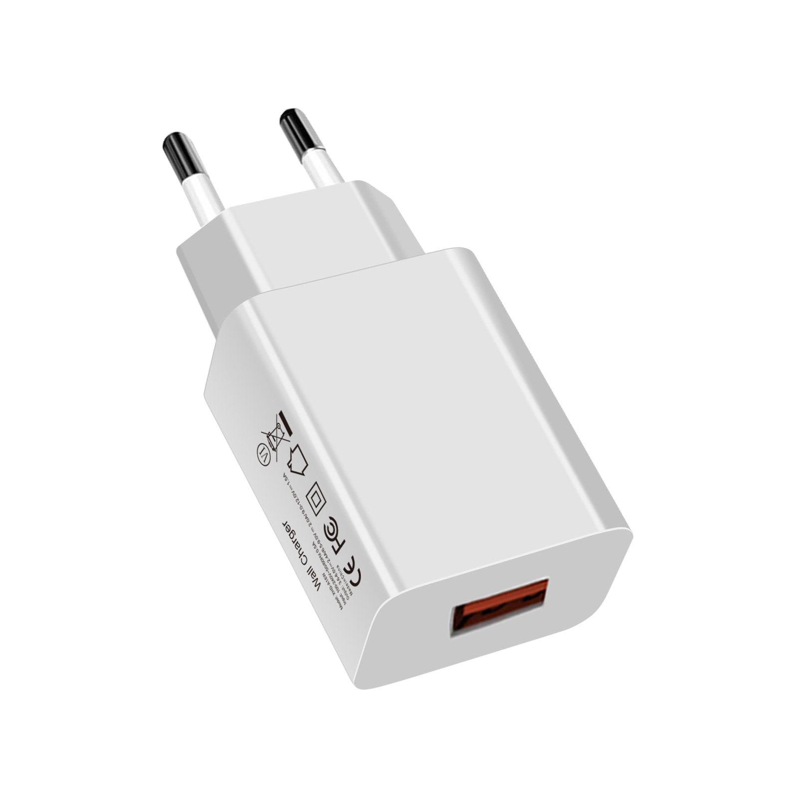 Qc18W European Standard Fast Charging Head Suitable for Samsung Charger S7S8S9 Apple 15 Fast Charging USB Plug Source Manufacturer