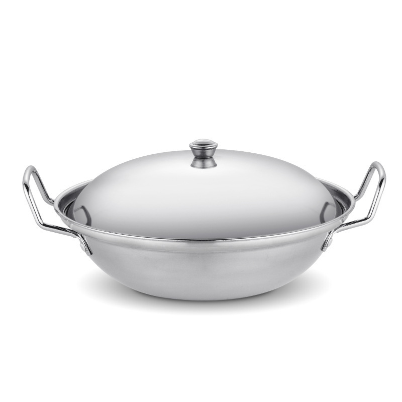 Stainless Steel Anti-overflow Bar Ding 201 with Magnetic Dry Pot Alcohol Stove Pot Hot Pot Takeaway Small Hot Pot Batch