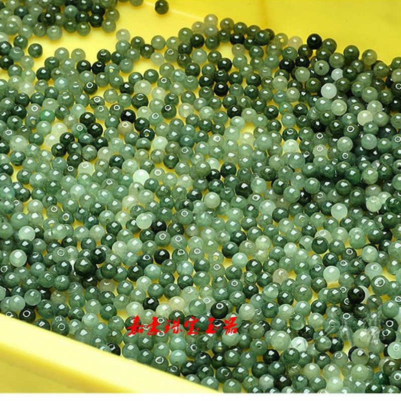 Jadeite A Goods Oil Green Bead Bracelet Bracelet Bead Chain Ice Oil Green 5.6mm Jadeite Green Bead Green Bead