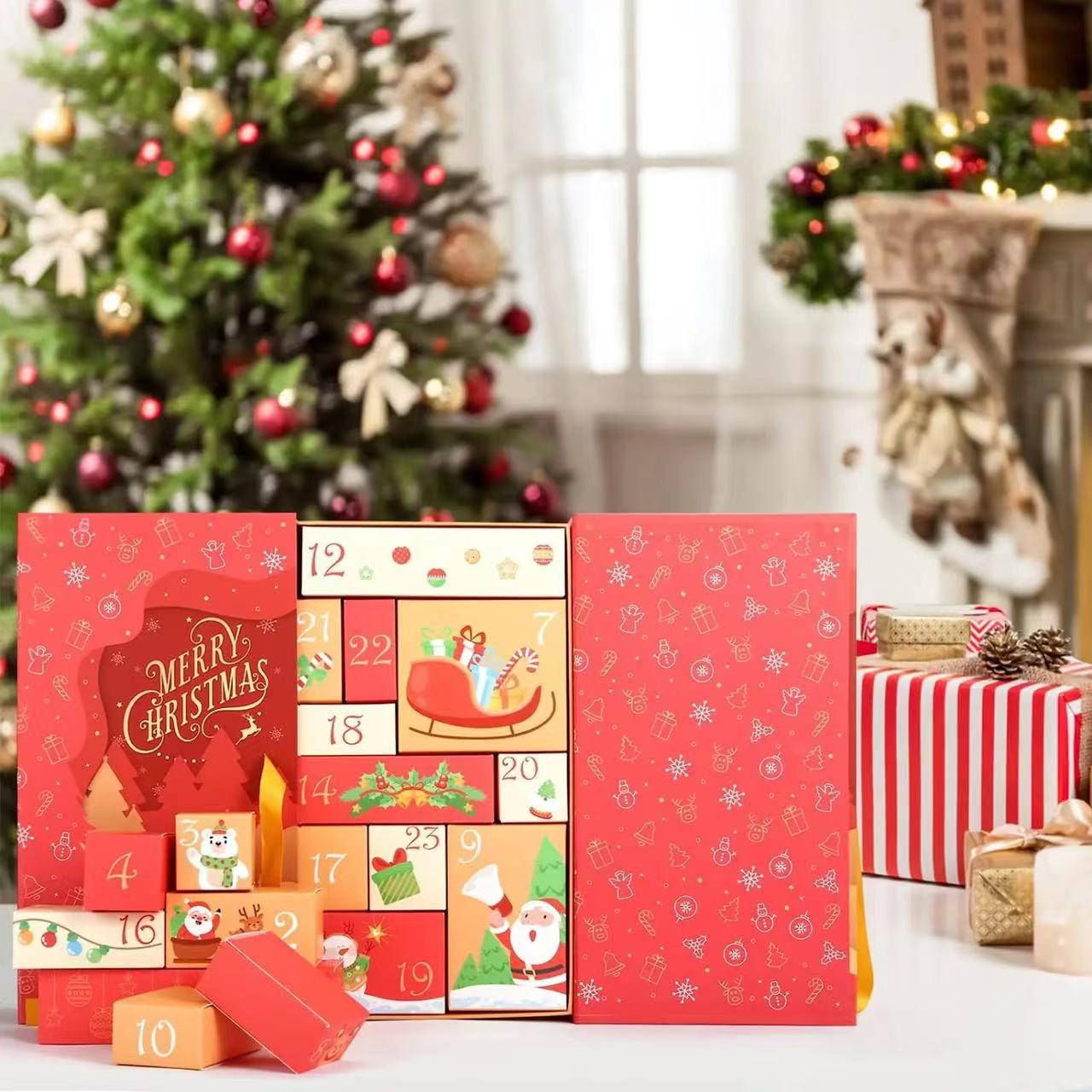Christmas Scene Gift Box Countdown Calendar Gift Box Toy Surprise Blind Box Manufacturer Wholesale Printing logo
