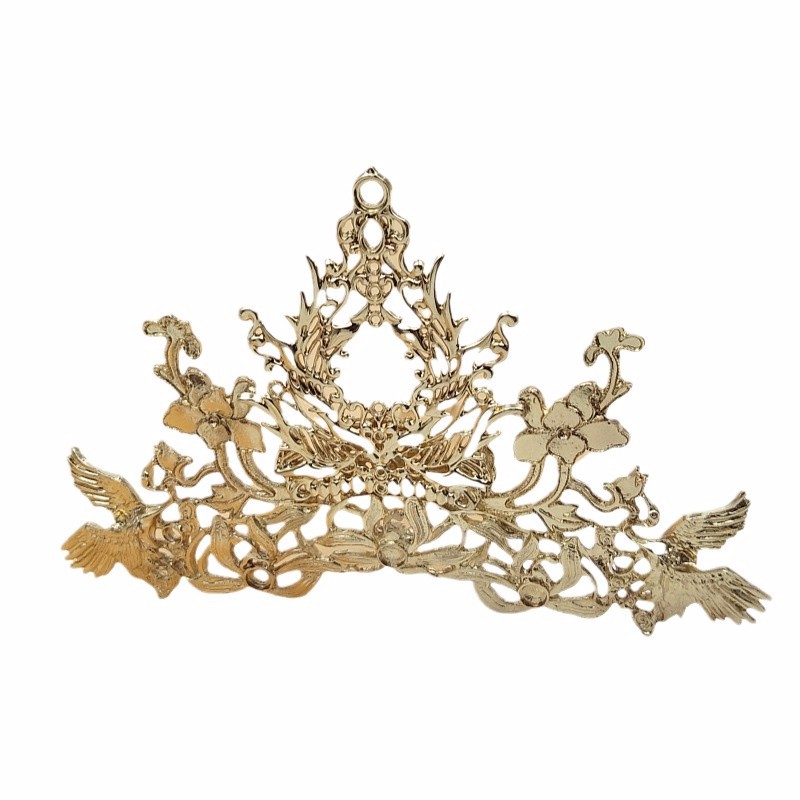 Alloy U Hairpin Hollow Rattan Hanfu Hair Crown DIY Antique Material Hair Hairpin Headwear Bridal Hair Crown Accessories