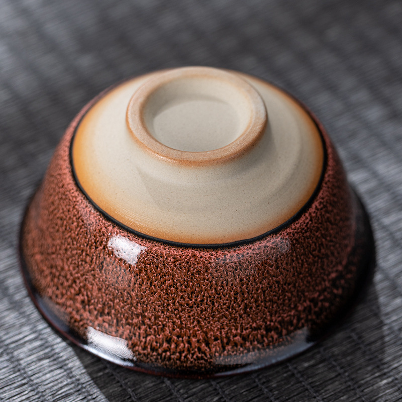 Japanese-Style Ceramic Tea Cup with Leaf-Shaped Design, Large Tea Cup for Home Use, Tea Set with Tea-Water Separation