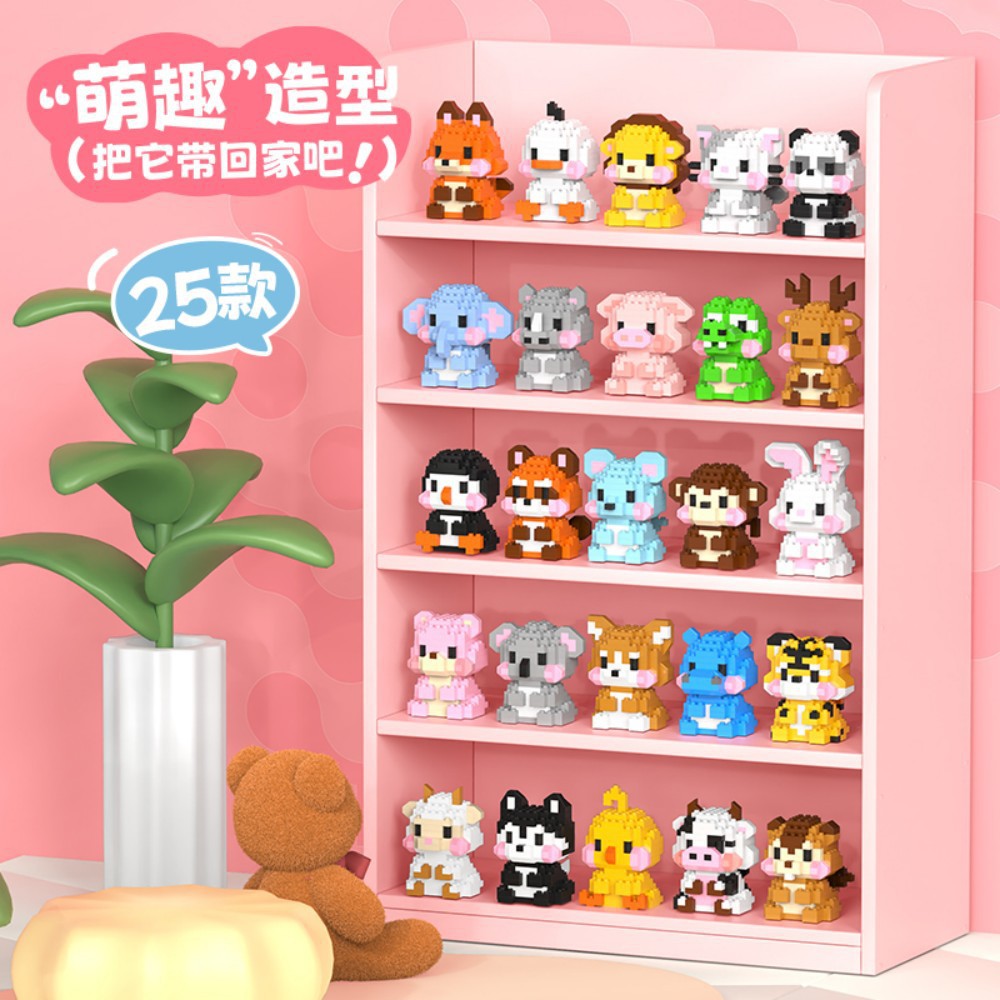 Compatible with Lego micro-particle building blocks Cartoon Doll children's educational assembled small toy stall pendant gift wholesale