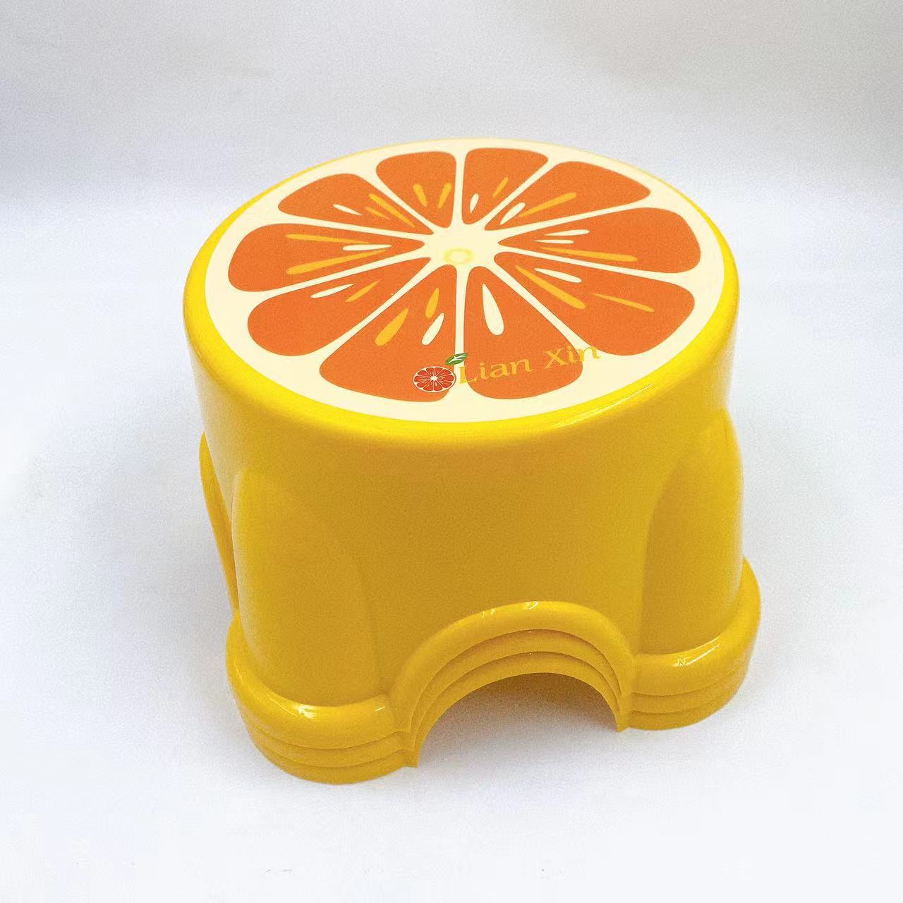 Plastic Stool, Fruit Children's Stool, Cute Shoe Changing Stool, Street Stall Stool, Round Stool, Cartoon Creative Thickened Chair for Home Use
