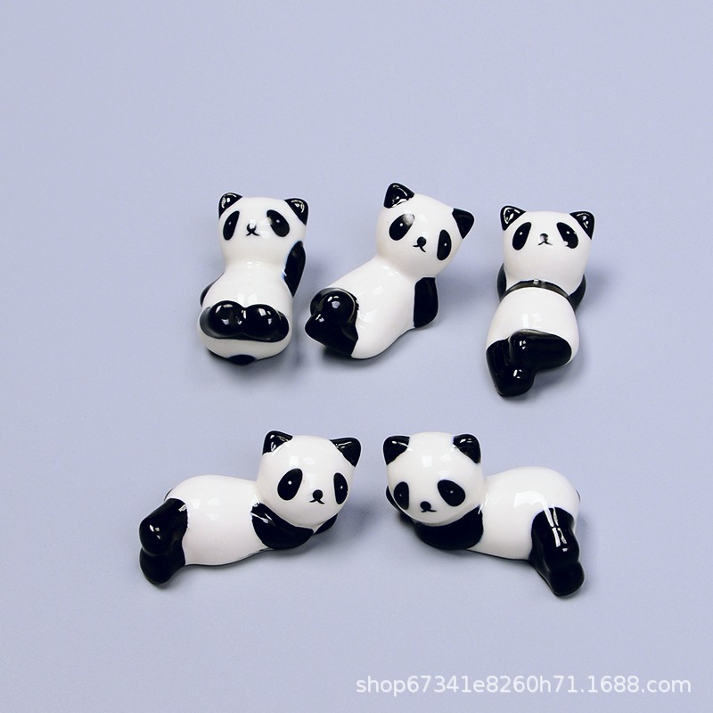 Brush Pen Holder Chinese Chopsticks Holder Ceramic Panda Chopsticks Holder Chopsticks Holder Ceramic Crafts Ornaments Pen Holder