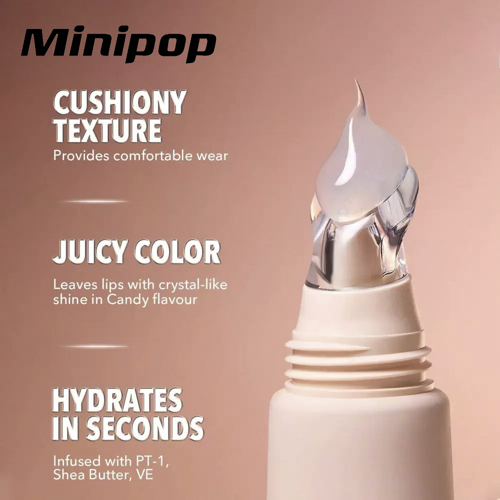 6-Color Cross-Border Popular Minipop Lip Balm Amazon and Aliexpress Best-Selling Makeup Lip Oil Foreign Trade Beauty Glossy Finish