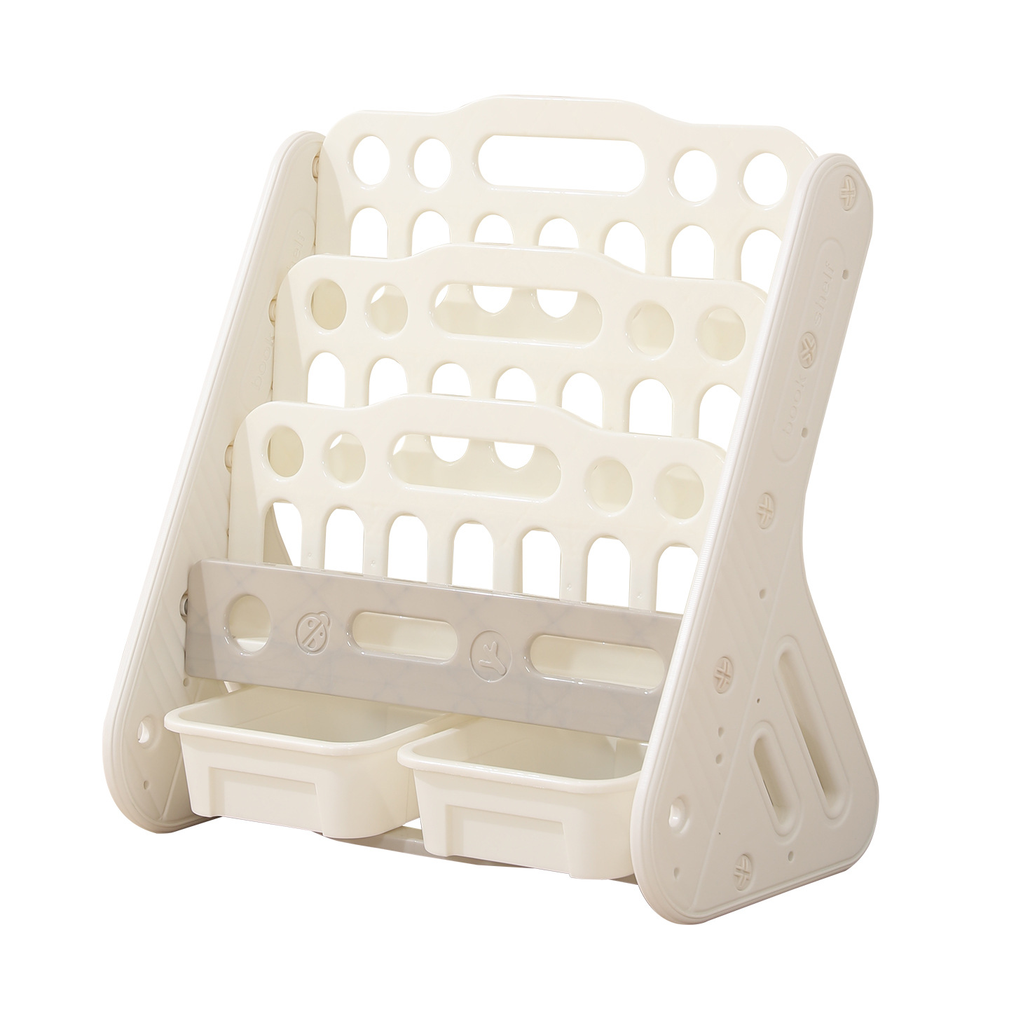 Children's Bookshelf Storage Rack Two-In-One Baby Small Home Picture Book Rack Floor-Standing Book Toy Cabinet Storage Rack