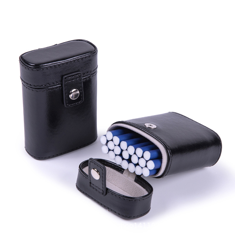 Оптовая кожаная упаковка для сигарет, легкая металлическая упаковка для сигарет, прямая продажа
