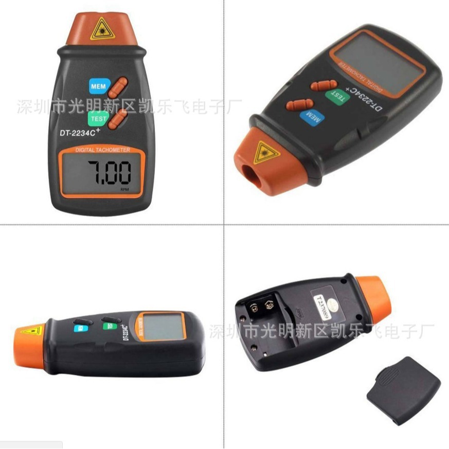 Digital Display Laser Tachometer Dt2234 C+ Mini Laser Tachometer Non-Contact Speedometer