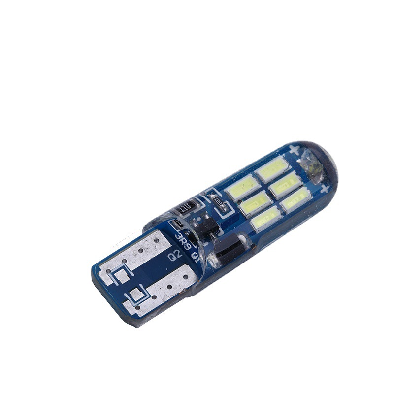 Car LED width light T10 4014 15SMD silicone highlight width light license plate light modified car light