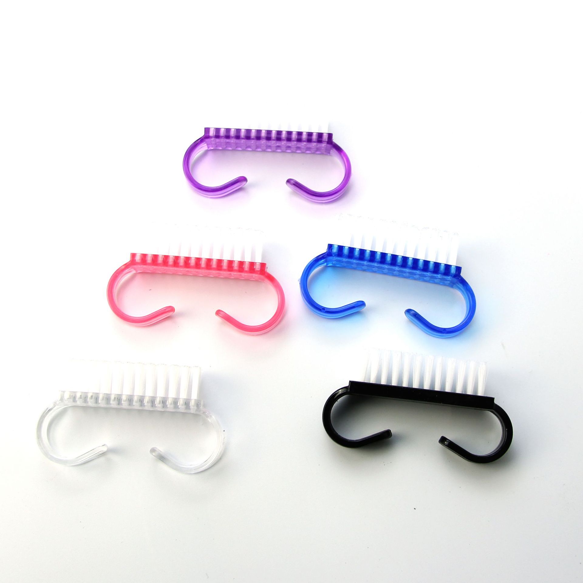 Spot direct small solid color horn brush transparent horn brush nail cleaning dust brush nail tools