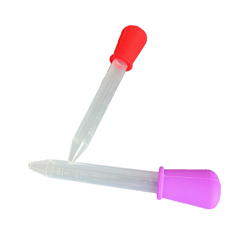 Baby food grade silicone dropper multifunctional anti-choking medicine feeder with scale 5ml baking candy dropper tool