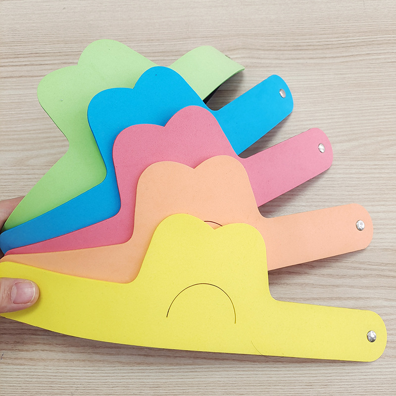 Learning teaching aids English words pinyin card headband guess who I am can insert cards DIY classroom learning props