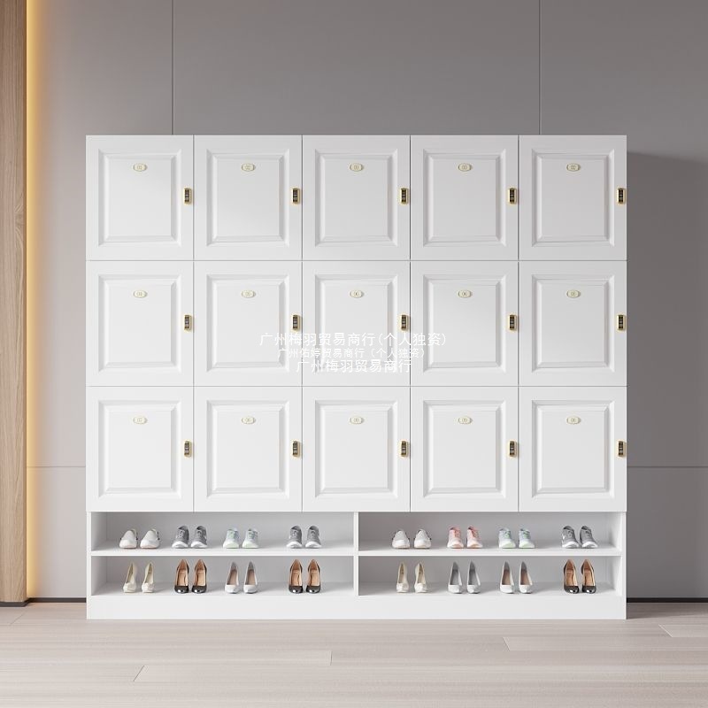 Wooden Locker Yoga Studio Barber Shop Bag Storage Cabinet Gym Dormitory Employee Cabinet Induction Lock Storage Storage Cabinet