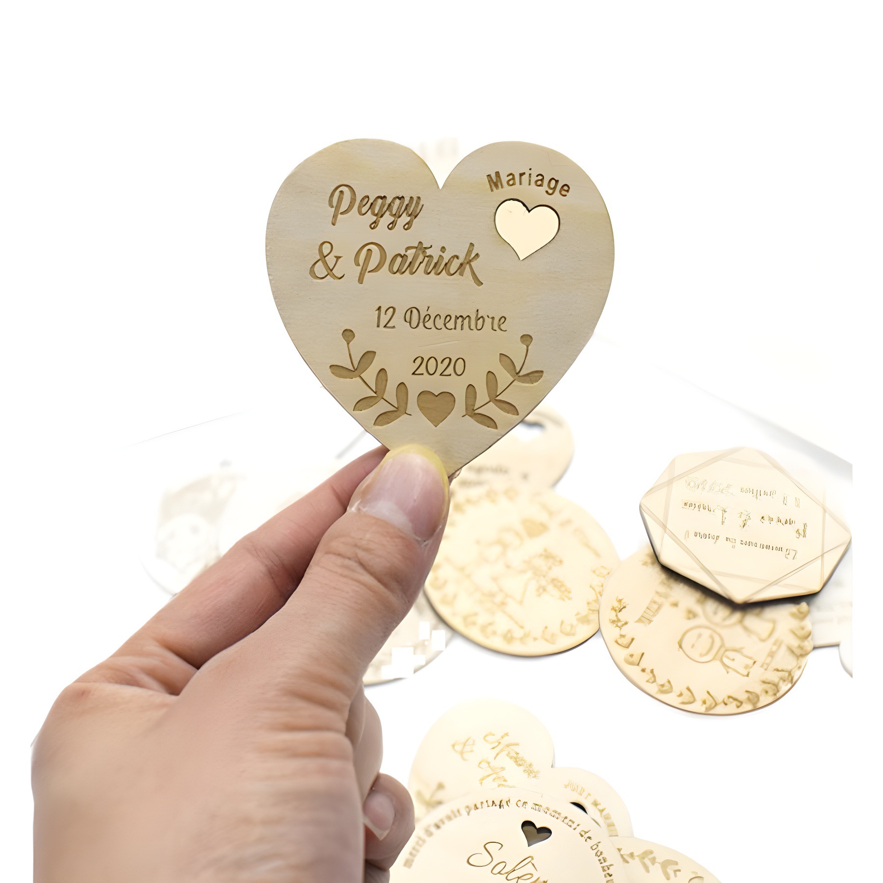 Wooden Laser Engraving Logo Marking Wooden Laser Cutting and Engraving Wooden Board Engraving Font Cut Out Processing