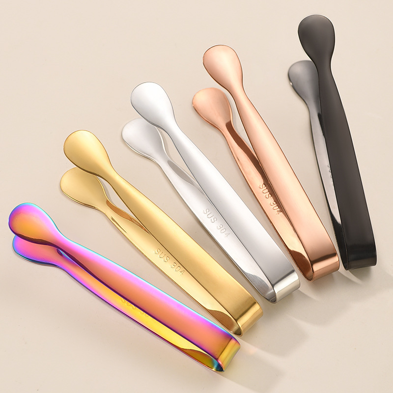 304 stainless steel ice clip sugar clip thickened 11cm no burr food clip towel clip ice pliers ice bucket clip