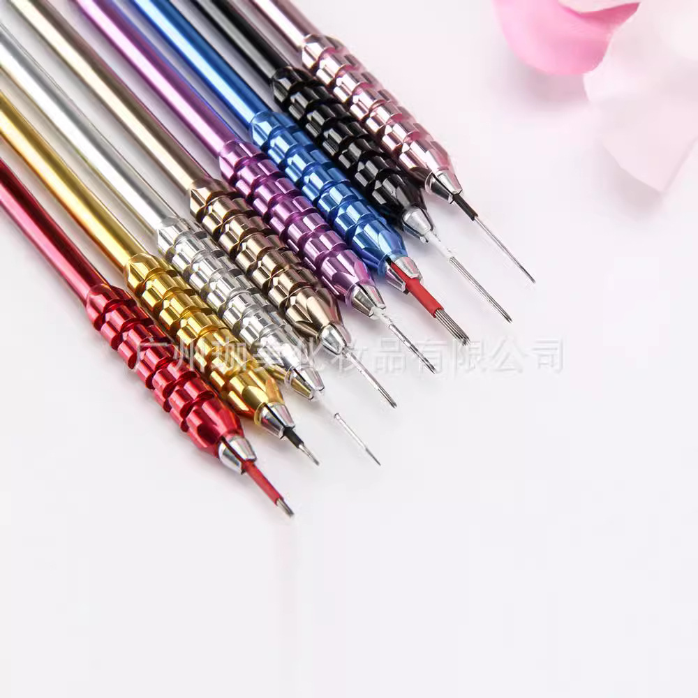 Tattoo Embroidery Handmade Pen, High-End Genuine Fogging Magic Pen, Round Three-Round Five-Embroidery Eyebrow Tattoo Pencil, Semi-Permanent Supplies and Tools