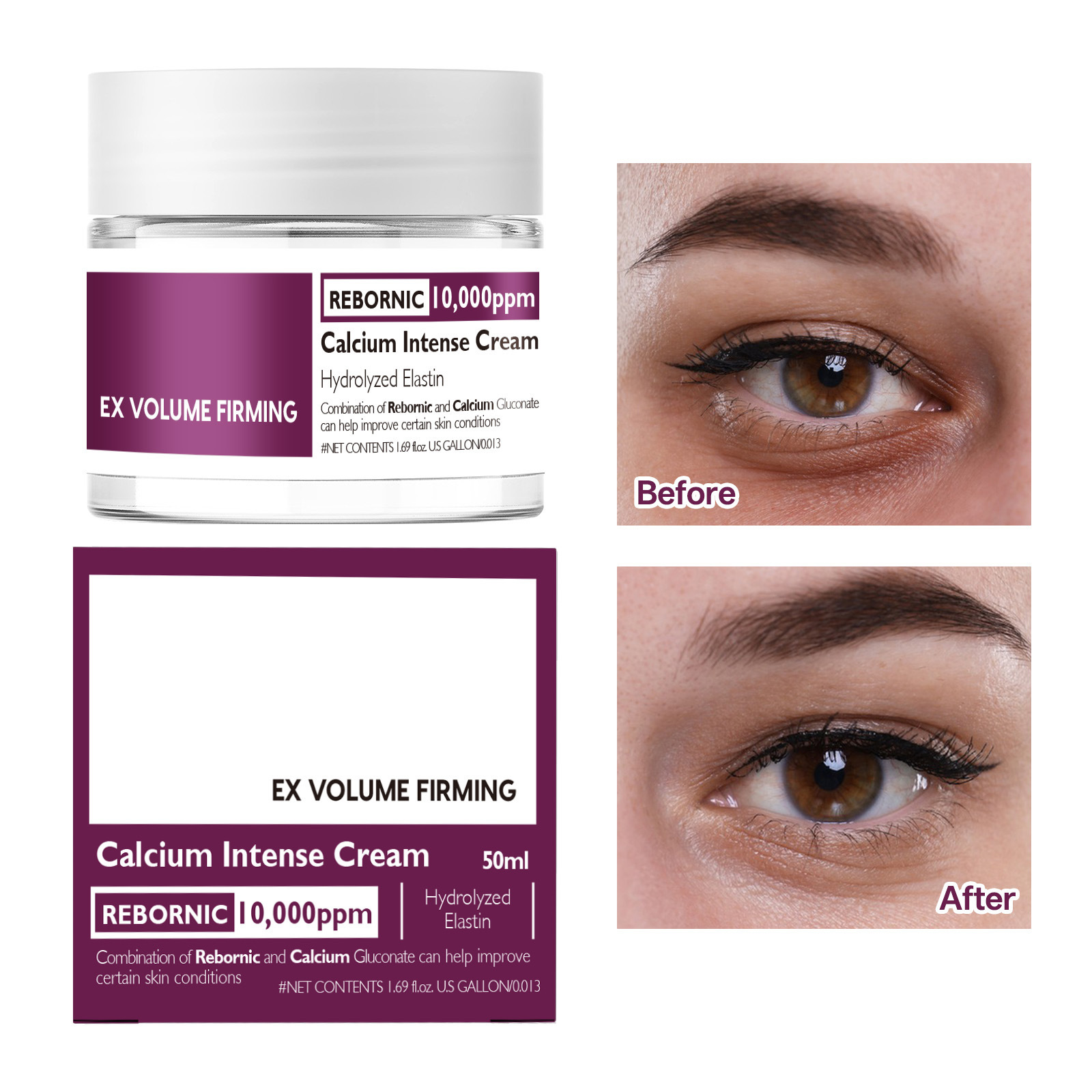 Cross-Border Calcium Intense Cream Eye Cream Moisturizing, Moisturizing and Smoothing Skin Essence Eye Patch