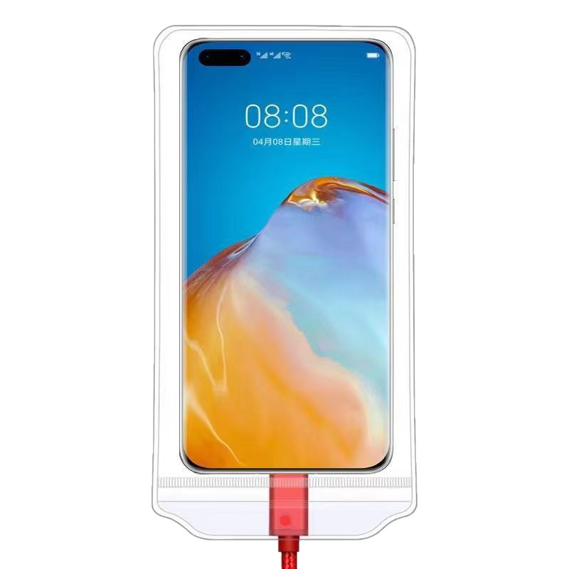 40 silk non-disposable mobile phone waterproof bag takeaway dust bag rider rainstorm protection touch screen photo transparent mobile phone bag