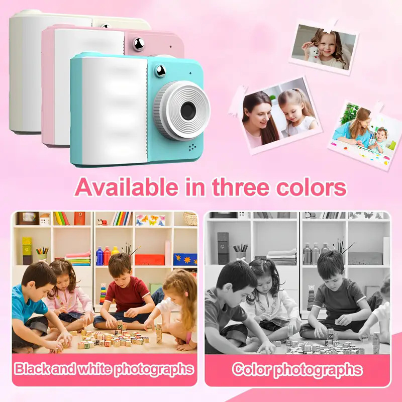 Cross-Border Exclusive Supply of Instant Print Digital Cameras, Children's Mini Cameras, High-Pixel Toy Mobile Cameras