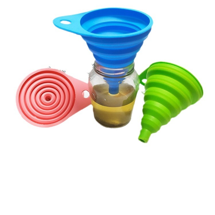 Manufacturer Supplies Food-Grade Portable Foldable Silicone Funnels, Separate Small Funnels, Wholesale Cross-Border Supply