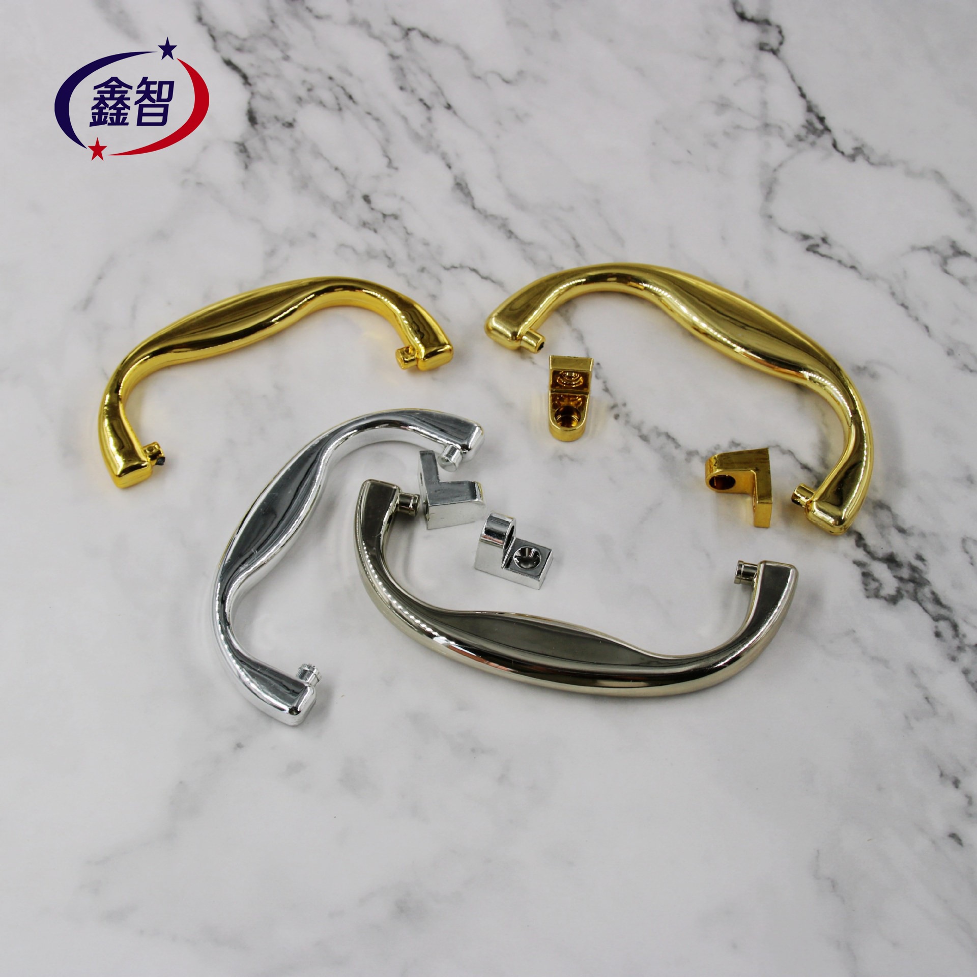 Ручка для медицинской коробки, косметической коробки, пластиковая ручка, серебристая, размер Гонконг 92*42мм