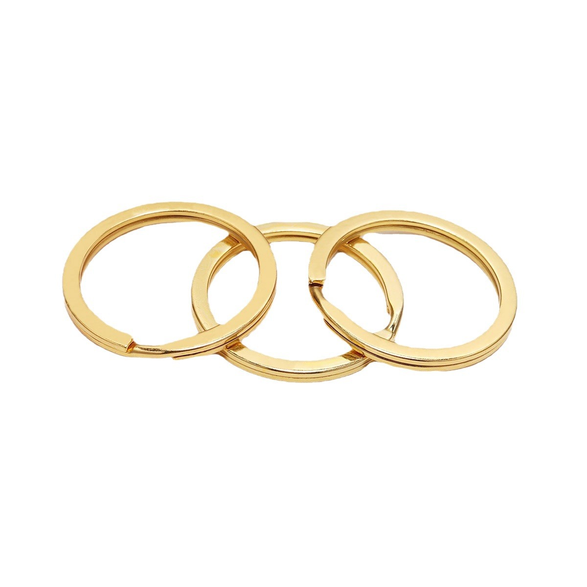 DIY jewelry accessories key ring with chain flat aperture key chain key chain pendant key ring hanging metal