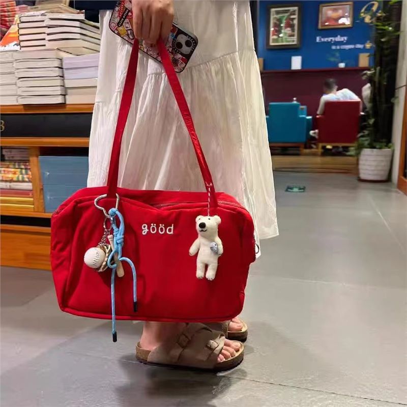 Нейлоновая сумка большого объема, стильная, универсальная, для commuting, сумка через плечо