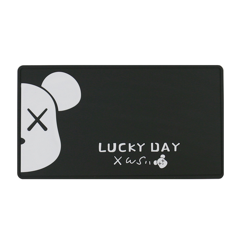 Car anti-slip mat cartoon small figure white blue large high temperature resistant car ornaments anti-slip dashboard mat