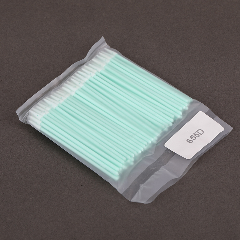 655D industrial dust-free purification cotton swab high density cleaning sea cotton swab wiping stick dust-free pointed sponge wholesale