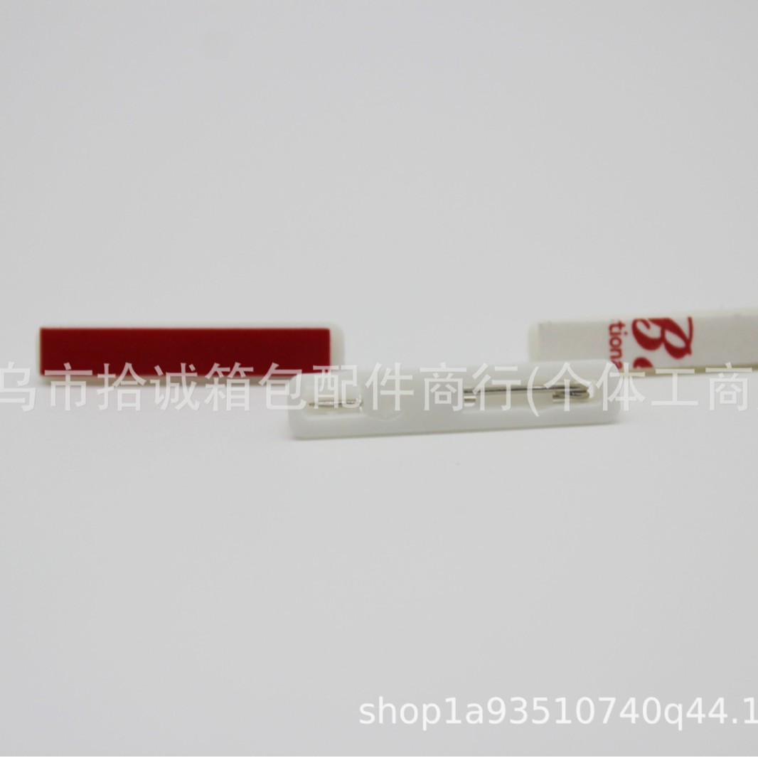 in stock diy acrylic breastplate with glue pin number plate pin safety pin badge plastic pin