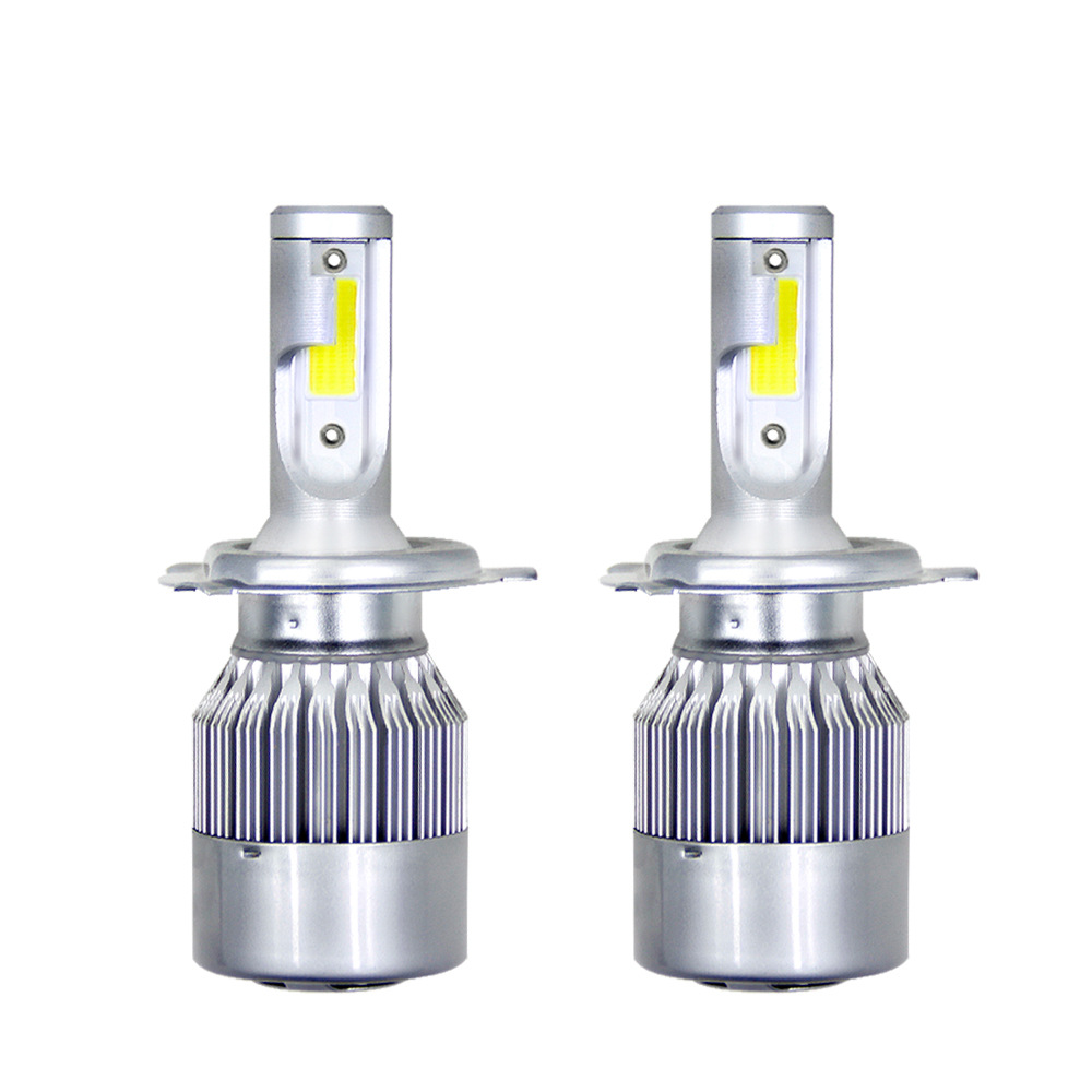 Car Led Headlight H1Led Bulb H7 Low Beam C6 Motorcycle Head 360 Degree Led Headlight Three-Color Headlight H4