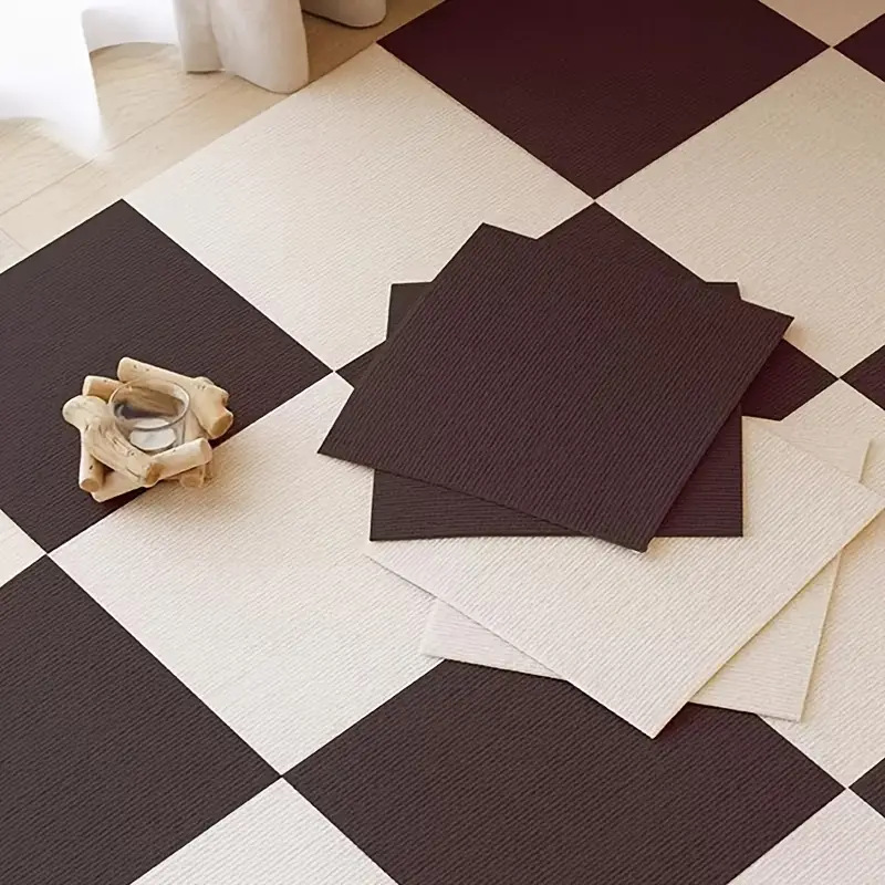 Офисный сплошной ковер, утолщенный, для спальни и гостиной, самоклеящийся напольный коврик, кремовый, нескользящий, звукоизолирующий, можно резать по размеру