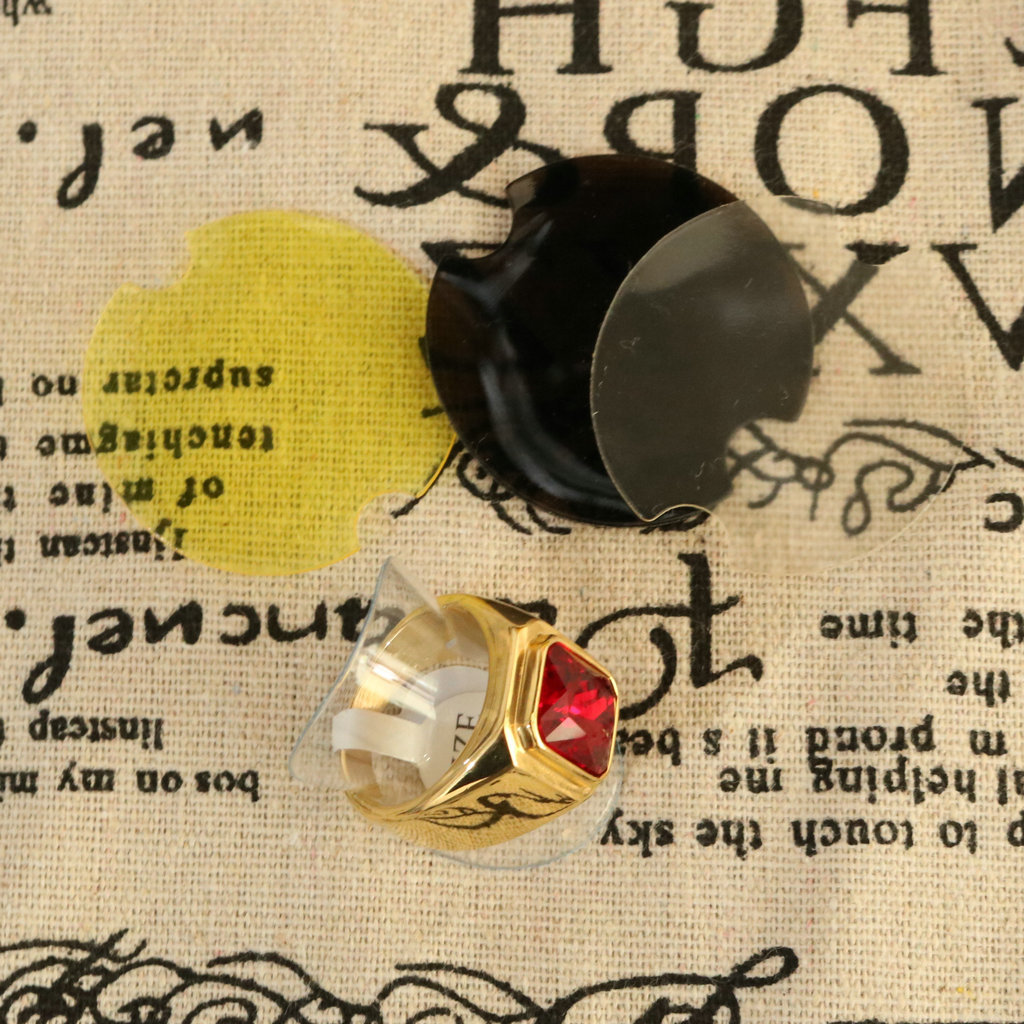 4cm Round Plastic Ring Piece Display Card Position Jewelry Stand Jewelry Props Transparent Color Black Yellow Frosted