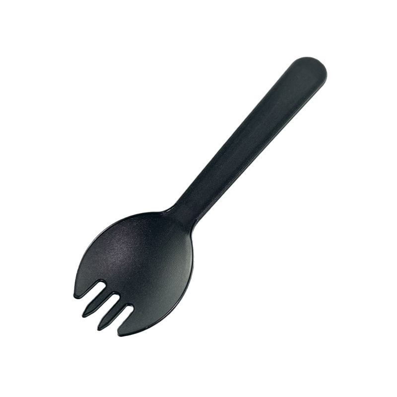 Individual packaging disposable frosted thickened plastic multi-color cake dessert fruit three-tooth fork spoon one-piece spoon Fork