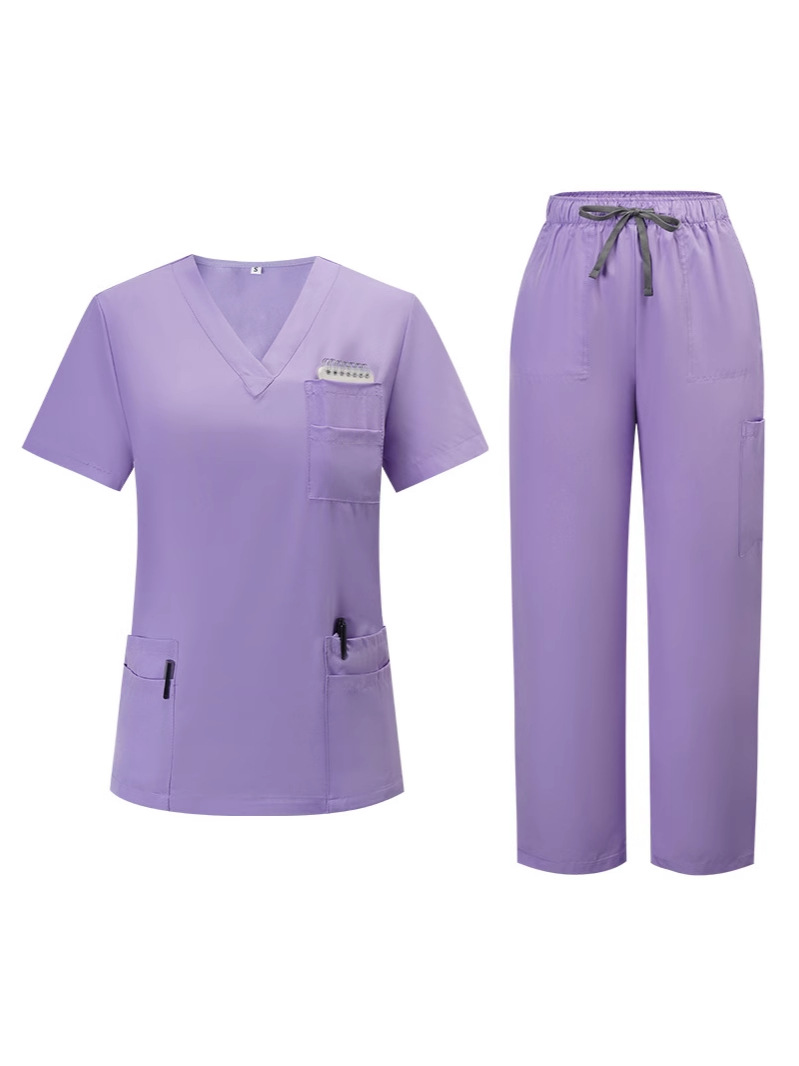 New Foreign Trade Nurse Doctor Surgical Clothing Work Uniform Scrub Suit Operating Room Scrub Pants Straight-Leg Pants Set
