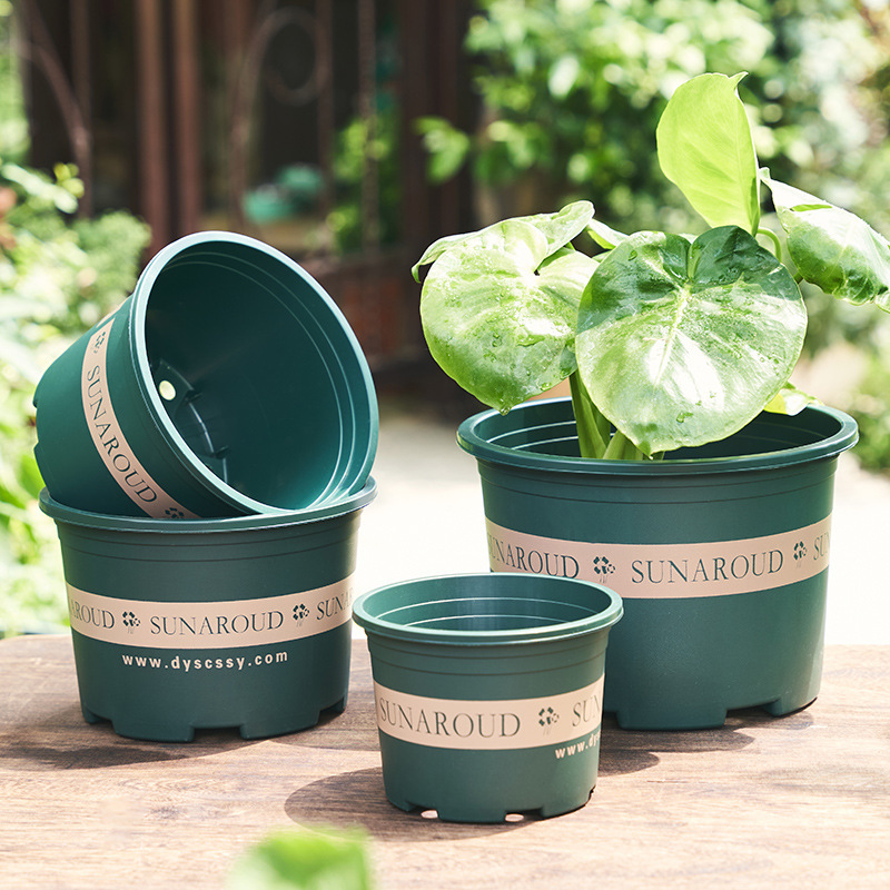 Plastic Flower Pot Wholesale Balcony Green Rose Potted Strawberry Rose Flower Pot Wholesale Extra Large Thickened Resin Gallon Pot
