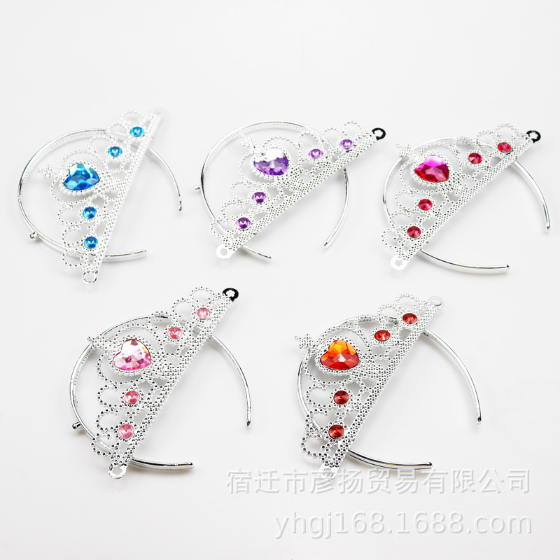 Spot manufacturers wholesale children's crown hairpin head buckle Princess Crown stage performance set