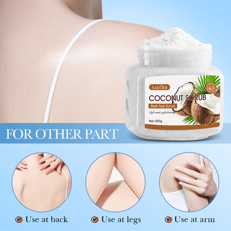 Full English SADOER Coconut Exfoliating Skin Cleansing Scrub Cleansing Body Scrub Cross-border Foreign Trade Wholesale