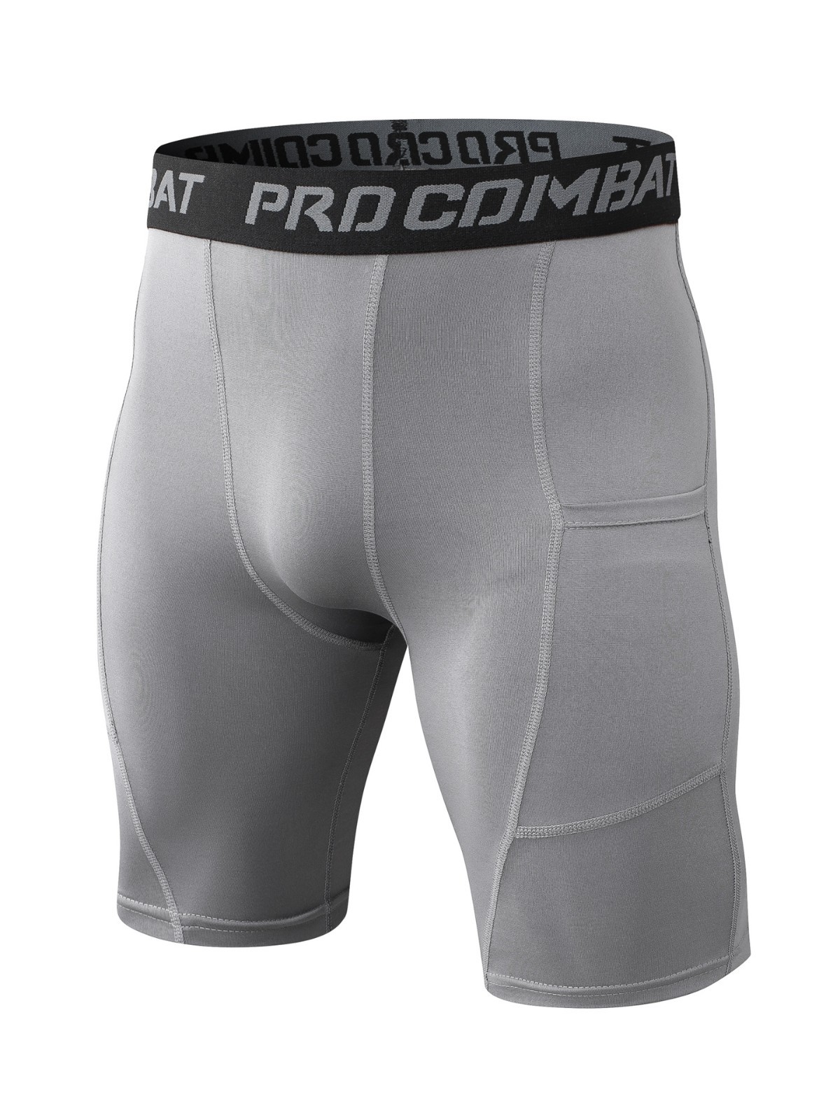 Cross-Border Men's Basketball Fitness Yoga Pants Running Training Quick-Drying Pocket Tight Sports Shorts