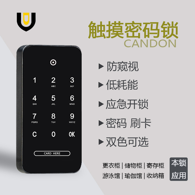 Offer Promotion New Product Wardrobe Locker Electronic Touch Password Lock Staff Cabinet Card Lock