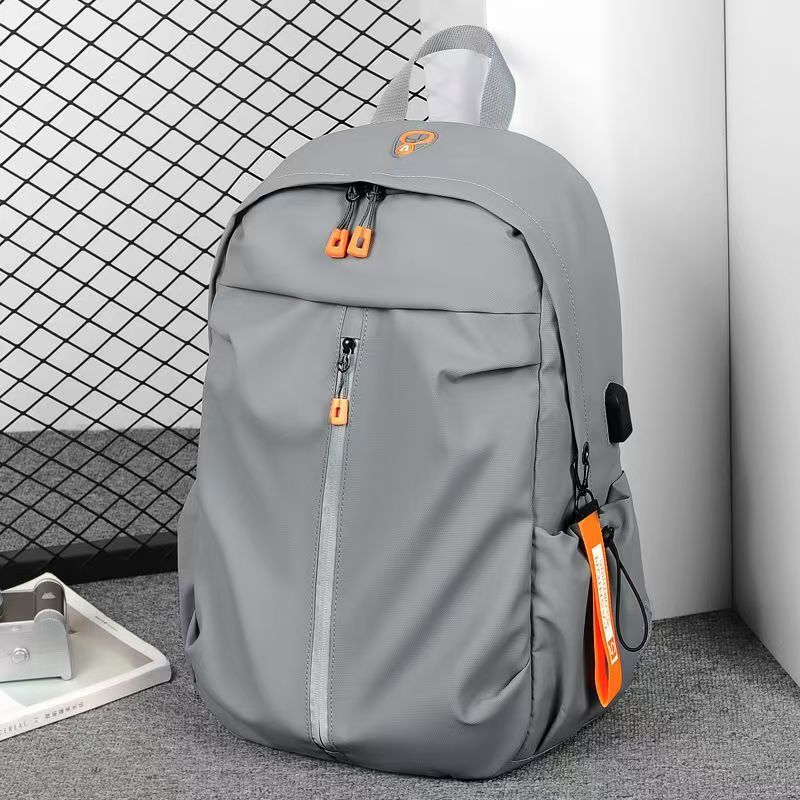 Foreign Trade Business Commuting Large-Capacity Computer Backpack Simple Solid Color Backpack Cross-Border Casual Waterproof Men's Backpack