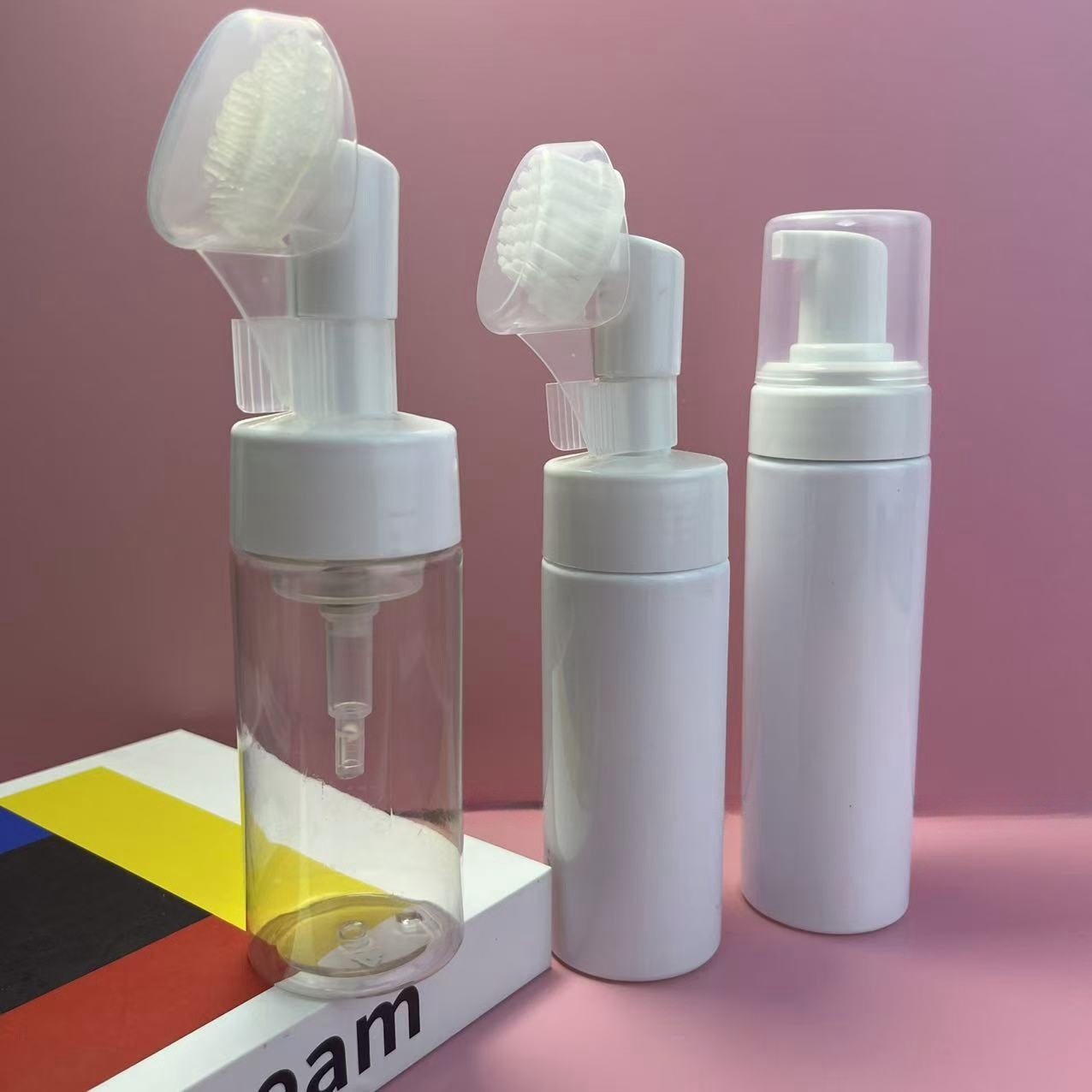 Бутылка для мусса 120мл 150мл 200мл, очиститель для пуховиков, пластиковая бутылка с силиконовой щеткой