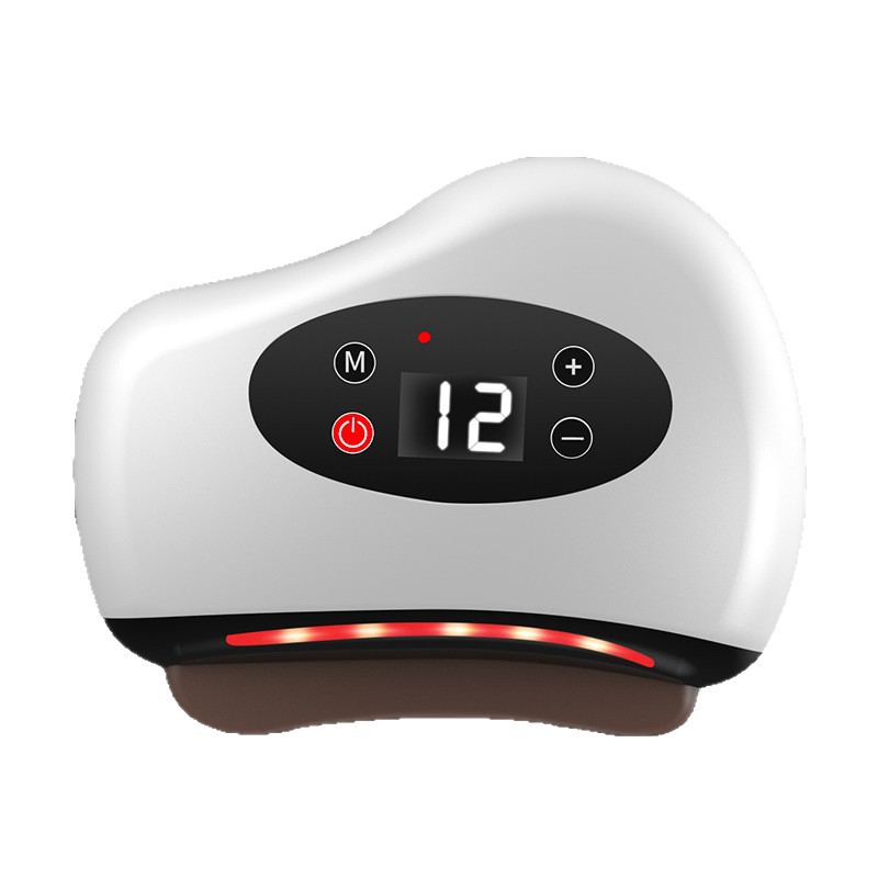 Electric scraping plate heating stone constant temperature hot compress red light import instrument whole body massage Meridian brush facial beauty instrument