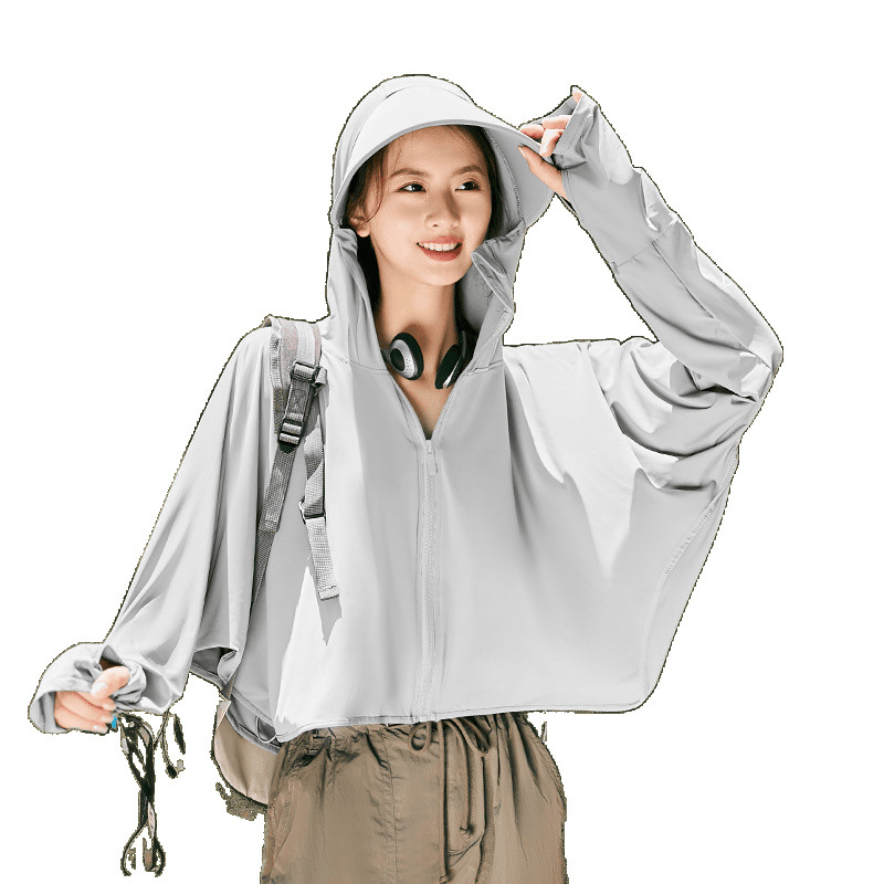 Ice Silk Sun Protection Clothing for Women 2025 New Summer Anti-Uv Long-Sleeved Blouse Jacket Cycling Sun Protection Clothing