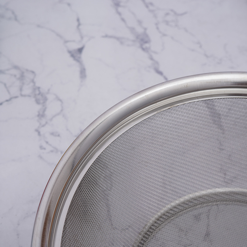 Factory direct supply stainless steel kitchen washing basket household drain basket rice sieve fruit basket mesh drain filter wholesale